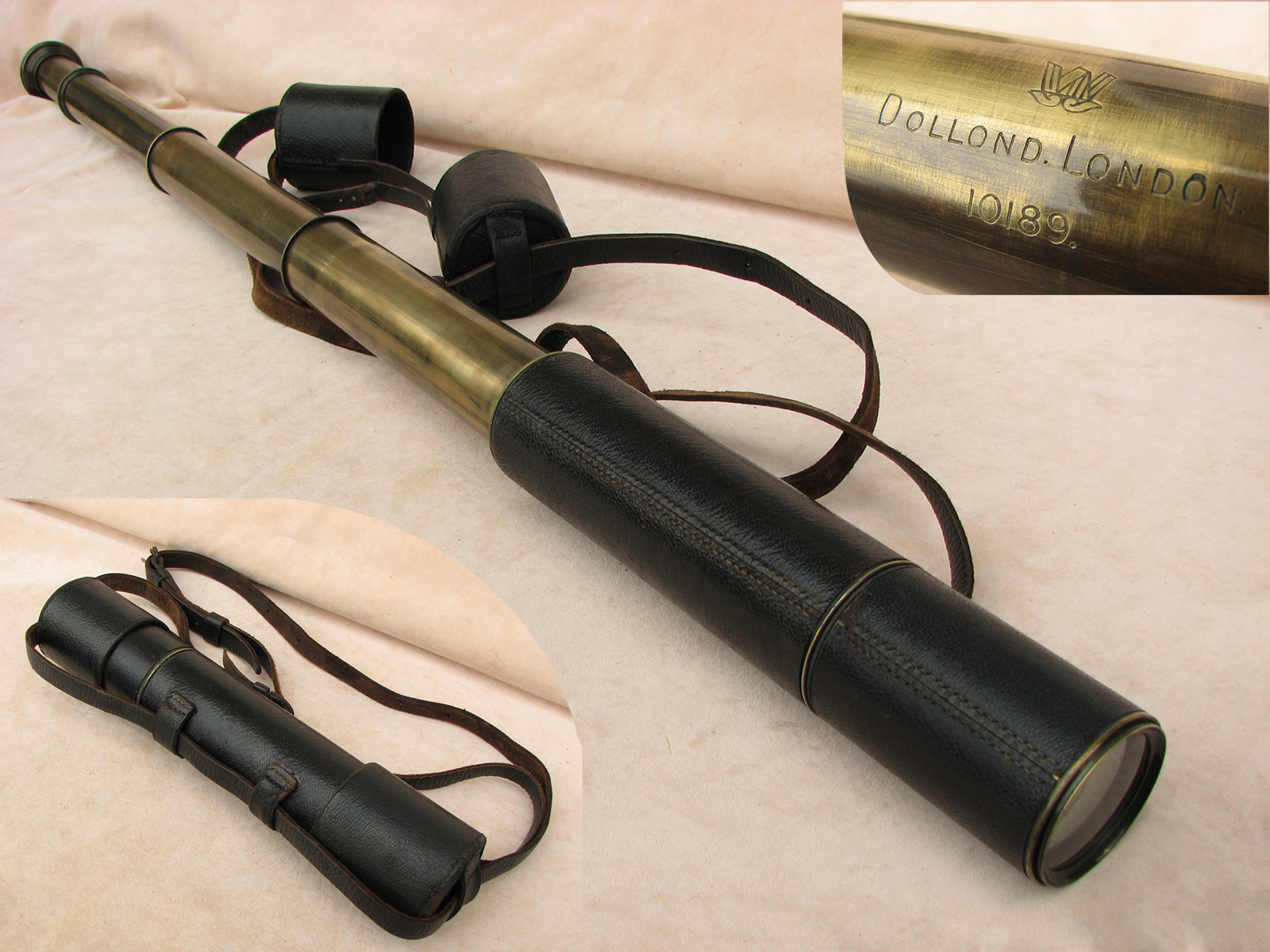 Dollond 3 draw pancratic field telescope to 35x magnification